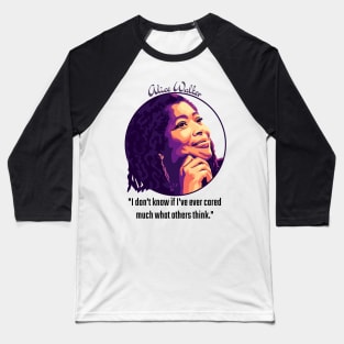 Alice Walker Portrait and Quote Baseball T-Shirt
